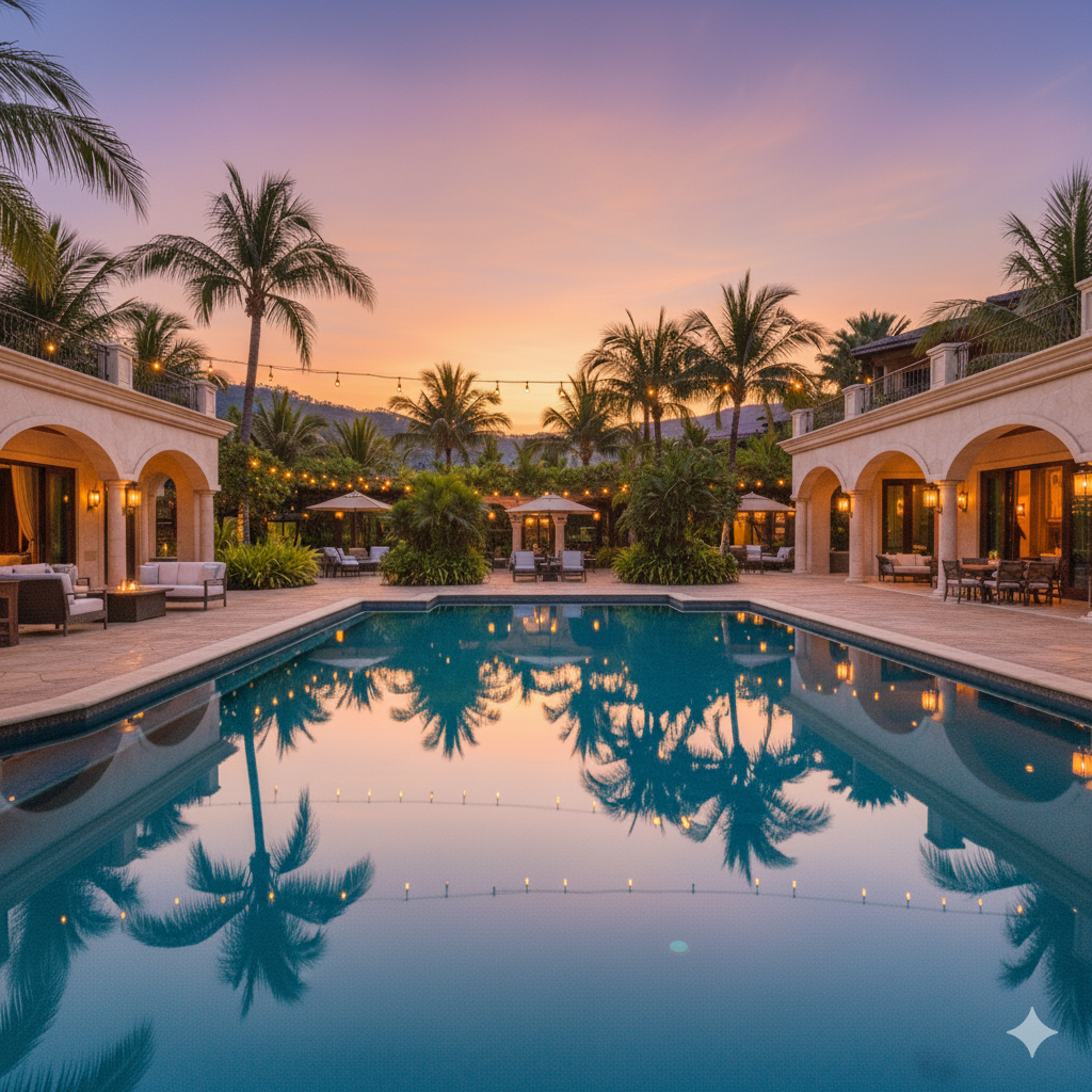 3D render of a custom pool